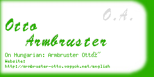 otto armbruster business card